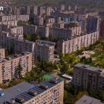 გლდანის მასივის პანორამული ხედი თბილისის ჩრდილოეთიდან მიკრორაიონებით